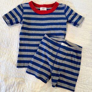Hanna Andersson short set pajamas blue and grey stripes size 5 (110 cm)